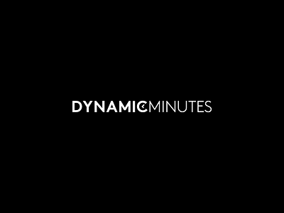 Dynamic Minutes brand identity branding logo minimal typography vector