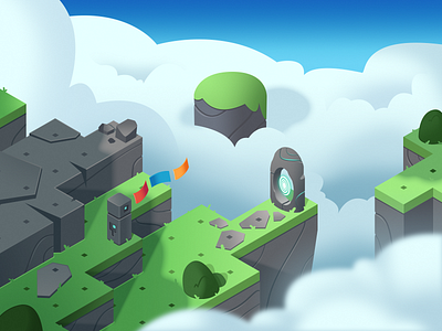 Dodo Peak | Sky Style Frame concept art game art illustration isometric sky