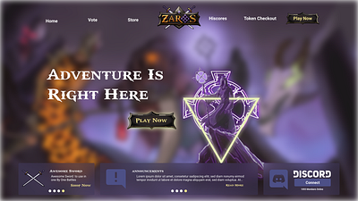 Game Site design game design landing page landing page design layout minimal photomanipulation ux web