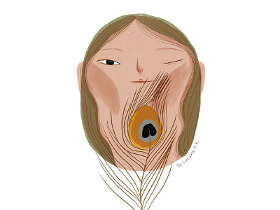 Peacock feather girl girl illustration illustration art illustrator peacock feather girl peacock feather girl