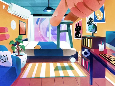 Illustration by Taka adorable creative design illustration inspiration room