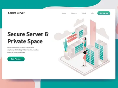 Secure Server Private space landing page design landing page landing page design ux ux design web design web template website website concept website design website template wordpress wordpress design
