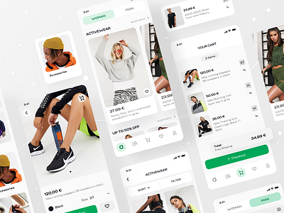 Asos Online Shopping_Mobile App UI Redesign Concept 02 buttons cart checkout design digital explore header landing mobile app mobile ui navigation navigation menu shopping tabs ui uidesign ux