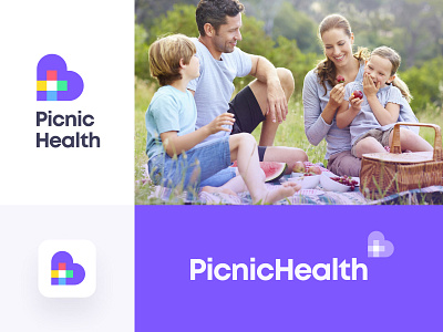 Logo Concept brand identity branding colorful family health health care icon logo logo concept logo design logotype mark medical picnic typography unfold