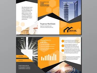 Brochure branding design flat illustration