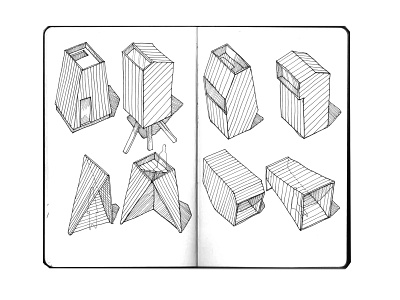 Sketchbook_12 architecture artwork design illustration ink moleskine nature shelter sketch sketchbook tinyhouse