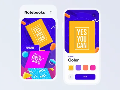 Smart 3D Notebook 3d after effects animation app clean colorful design interface minimal mobile motion note notebook smart typogaphy ui ux web