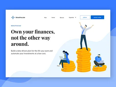 Wealthscale Homepage Hero asset management banking business finance finance business financial fintech graphics investment landing page roboadvisor