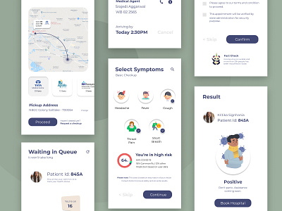 COVID-19 App Design - Medical App - Online Booking adobe android app branding design concept coronavirus covid 19 design figmadesign google design illustration interaction design minimal shots ui ux web