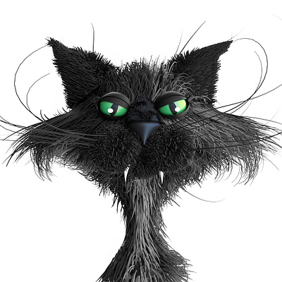 bad black cat 3d adobe animation c4d cartoon cinema4d design illustration render