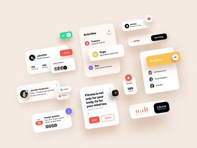 Design Elements _UI Kit animation app appdesign clean colors design designer designsystems guidelines interface minimal mobile navigation uikit uiux userexperience userinterface web