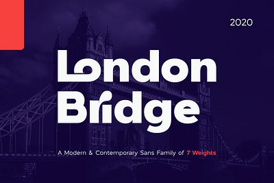 London Bridge - Modern Sans Family advertising black bold branding clean contemporary display font font family geometric font lettering logotype modern open type publishing sans family sans font sans serif sans serif typeface stylish thin