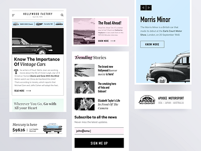 Retro News Components app components news retro typography ui ux web website website design