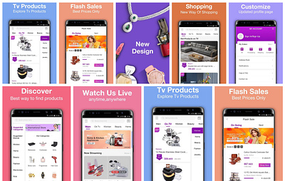 TV E Commerce App app branding design illustration logo minimal typography ui vector web website