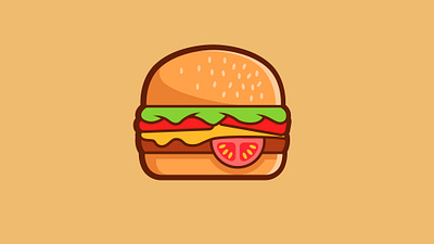 Burger burger cheeseburger eat fast food food icon illustration vector yummy