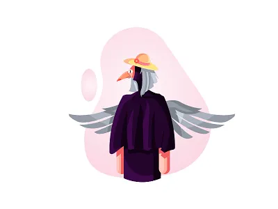 Plague 😷 Doctor in Yellow Hat 👒 background bg care characer coronavirus cute dark design doctor doctors flat hat illustration medical pink plague shapes vector virus yellow