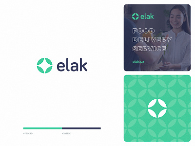 Logo Design for Elak brand identity branding delivery delivery service design eco food green icon identity illustration logo logomark logotype modern pattern simple sketch star visual identity