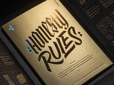 Honesty Rules bulgaria calligraphy custom lettering dribbble fourplus gold honesty lettering postcard print quote typography