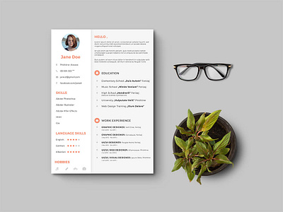 Free General ResumeTemplate cover letter curriculum vitae cv cv template design free free cv template free resume template freebie freebies resume