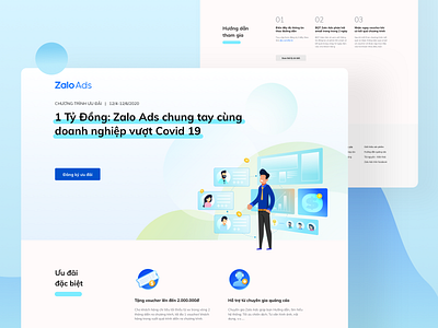 Landing page for promotion campaign ads atoms corona covid19 design dribbble flat illustration interface landing landingpage promotion uiux uiuxdesign vietnam webdesign website