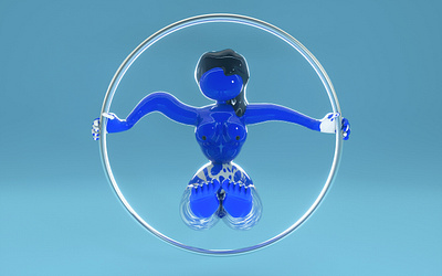 She 3d design illustration