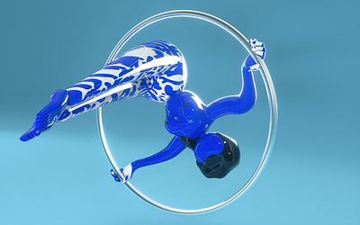 She135° 3d design illustration