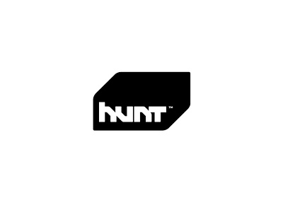 Hunt black brand branding club design form geometric geometry hunt identity logo logo design logotype mark music party people sound techno typogaphy