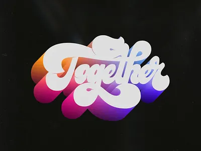 Together calligraphy custom lettering design handlettering handwriting illustration lettering lettering animation logo typography vector