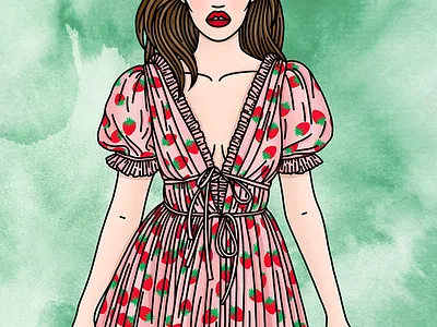 Lirika Matoshi candy doll club fashion illustration fashion illustrator illustration pinup sweet