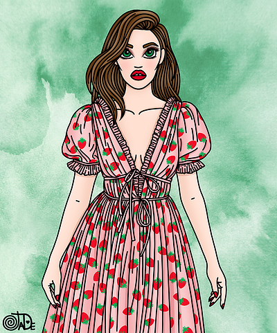 Lirika Matoshi candy doll club fashion illustration fashion illustrator illustration pinup sweet