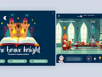 Children's digital playbook | iOS Tablet app child fairytale illustration interactiondesign playbook product design ui ux