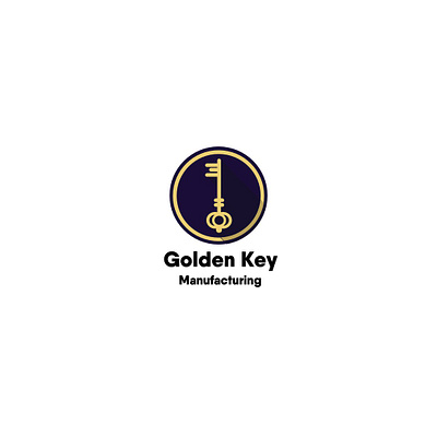 Golden Key Manufacture logo branding design logo minimal