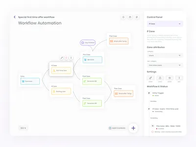 workflow automation | Workflow Concept. | Light theme adobe automation design designlabs flat icon if ifttt illustration minimal portal product tree ui ux vector web web design website workflow