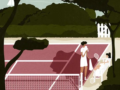 Water break break digital hobby illustration mornings sport sports sports illustration summer summertime tennis