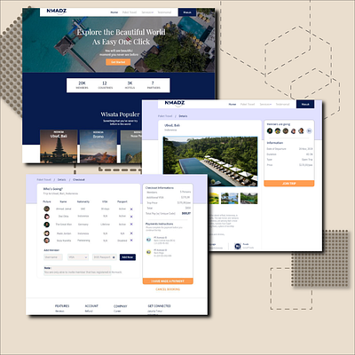 NOMADZ Web minimal travel typography ui ux web website