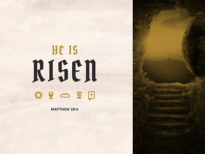 He is Risen bible bread christian crown easter flower jesus life risen thorns tomb vintage wine