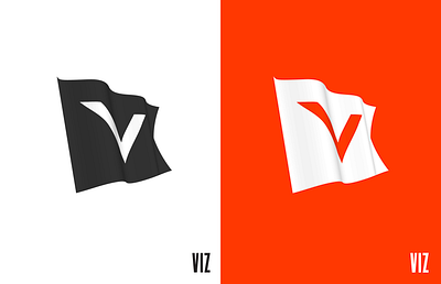 VIZ Rebrand bold branding branding design condensed dimensional flag icon identity identity design logo media movement