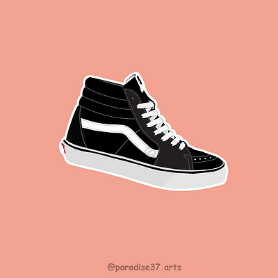 007VANSSNEAKERSSK8 branding design flat icon illustration illustrator shoe design shoes vector vector vectorart