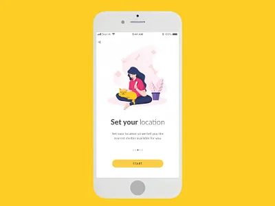 Mobile screen animal animal illustration mobile sketch yellow