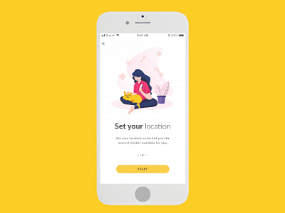 Mobile screen animal animal illustration mobile sketch yellow