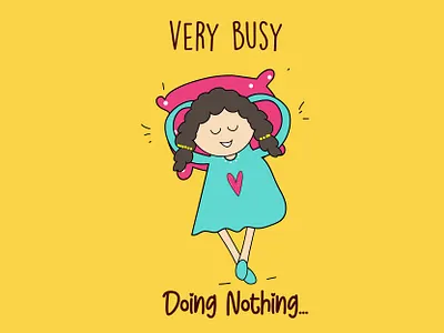 Illustration design dribbbe girl illustration art illustrator vector vectorart yellow