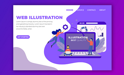 Web Illustration animation branding design gaming youtube channel illustration minimal ui vector web