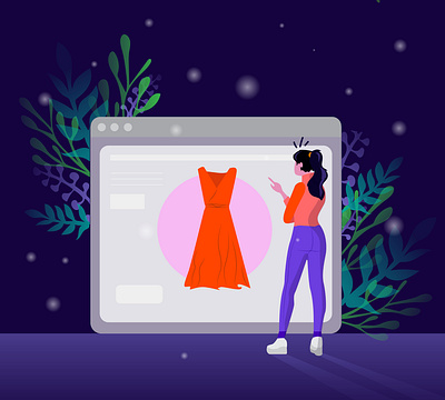 Online shopping cart design illustration landingpage online shop shopping shopping cart store website