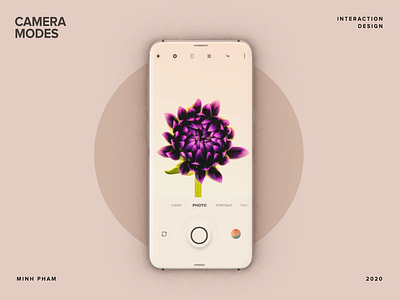 Viewing Camera Modes 3d animation app camera concept flower interaction minh pham mobile motion product design ui uiux ux vietnam