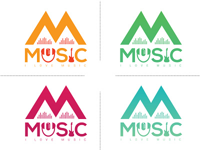 Music Logo design brand branding and identity clean concept creative design flat logo fresh letter logo logodesign mobile modern logo music music app music player song lyrics speaker tune unique logo