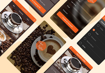 Love Coffee app design design uiux mobile app ui web