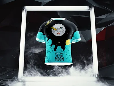 Welcome to the Moon bitcoin blockchain corporate crypto digital illustration print tothemoon