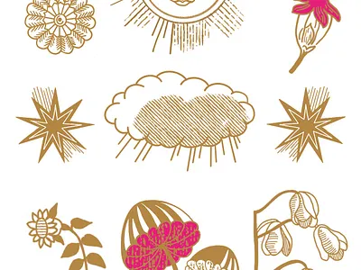 Golden Sun illustration illustration art illustration digital illustrations risograph