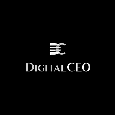 DIGITAL CEO logo design illustration typography vector web