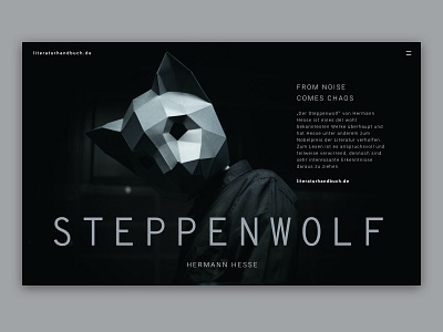 Modularity Steppenwolf novel website Concept adobexd designinpiration designprocess designsystem figma minimalism modularitydesign novel sketch uikit webdesign